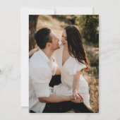 Einfache Minimalistische|Dark Sage Foto Hochzeitsf Einladung (Rückseite)