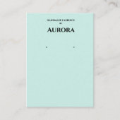 Einfache Minimalistische Darstellung eines grünen  Visitenkarte (Vorderseite)