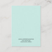 Einfache Minimalistische Darstellung eines grünen  Visitenkarte (Rückseite)