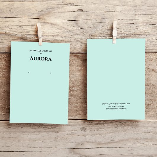 Einfache Minimalistische Darstellung eines grünen  Visitenkarte