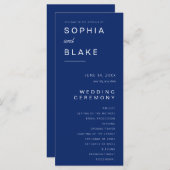 Einfache Minimalistische Dunkelsapphire-Hochzeit (Vorne/Hinten)