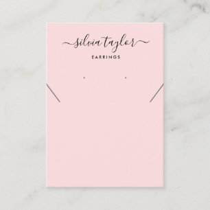 Einfache minimalistische Earring-Kette-Grafikkarte Visitenkarte