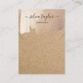 Einfache minimalistische Earring-Kette-Grafikkarte Visitenkarte (Vorderseite)