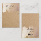 Einfache minimalistische Earring-Kette-Grafikkarte Visitenkarte (Vorne/Hinten)