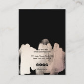 Einfache minimalistische Earring-Kette-Grafikkarte Visitenkarte (Rückseite)