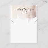 Einfache minimalistische Earring-Kette-Grafikkarte Visitenkarte (Vorderseite)