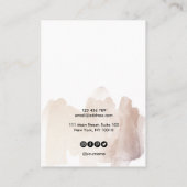 Einfache minimalistische Earring-Kette-Grafikkarte Visitenkarte (Rückseite)