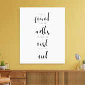 einfache minimalistische echte Freundschaft Zitat  Leinwanddruck (Insitu (Wohnzimmer))