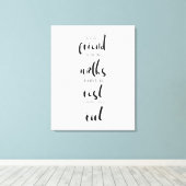 einfache minimalistische echte Freundschaft Zitat  Leinwanddruck (Insitu (Holzboden))