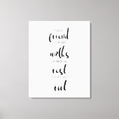 einfache minimalistische echte Freundschaft Zitat Leinwanddruck (Vorderseite)