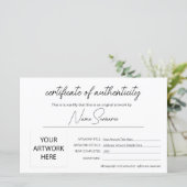 Einfache Minimalistische Echtheitsbescheinigung (Stehend Vorderseite)