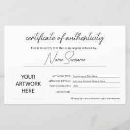 Einfache Minimalistische Echtheitsbescheinigung