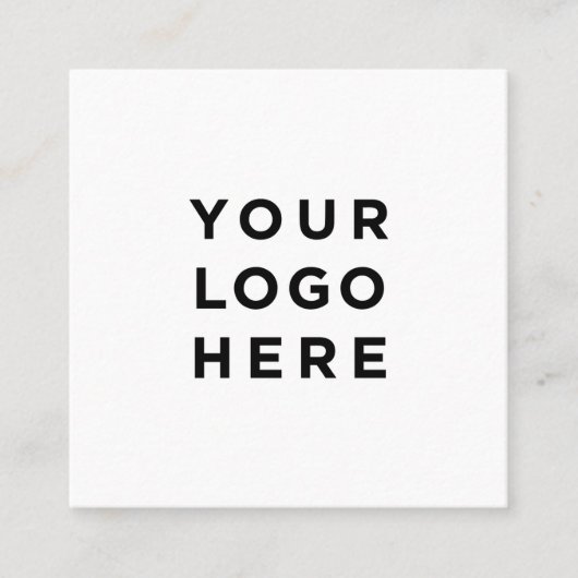 Einfache Minimalistische Editierbarkeit des Logos Quadratische Visitenkarte (Vorderseite)