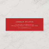 Einfache Minimalistische Editierfarbe hinzufügen Mini Visitenkarte (Rückseite)