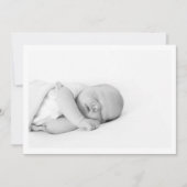 Einfache Minimalistische Einführung Baby Foto Birt Ankündigung (Vorderseite)