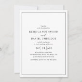 Einfache Minimalistische Einladung bei einer Hochz (Vorderseite)