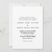 Einfache Minimalistische Einladung zur Hochzeit (Vorderseite)