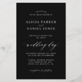 Einfache, minimalistische Einladung zur Schwarzen Flyer (Vorne)