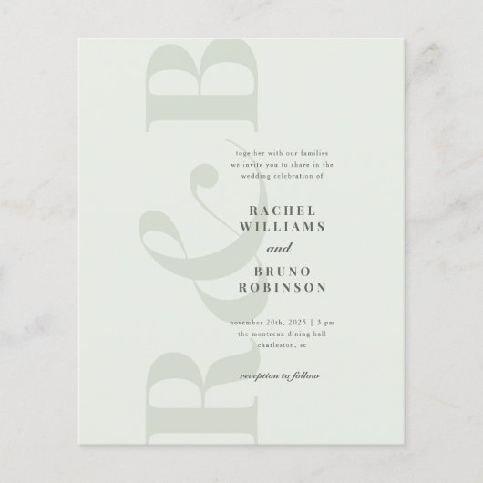 Einfache Minimalistische Einsätze bei Hochzeiten (Vorderseite)