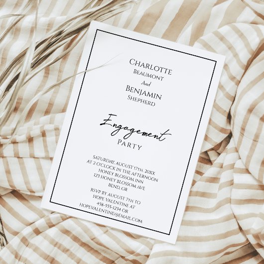 Einfache Minimalistische EinsatzPartei Einladung