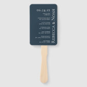 Einfache Minimalistische Elegant-Hochzeit Fächer (Vorderseite)