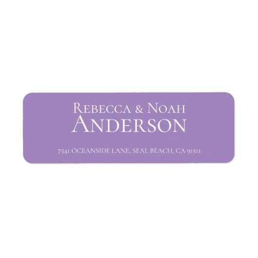 Einfache Minimalistische Elegant-Lavendel-Hochzeit (Vorne)