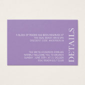 Einfache Minimalistische Elegant-Lavendel-Hochzeit (Vorderseite)