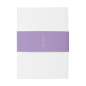 Einfache Minimalistische Elegant-Lavendel-Hochzeit Einladungsbanderole (Rückseitenbeispiel)