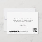 Einfache Minimalistische Elegant Modernes Business Dankeskarte (Rückseite)