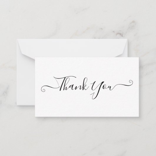 Einfache Minimalistische Elegant Script Vielen Dan Mitteilungskarte (Vorderseite)