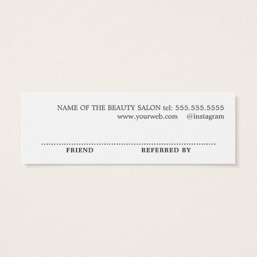 Einfache Minimalistische Elegante (Rückseite)