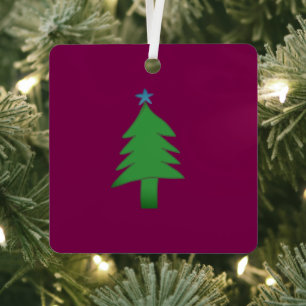 Einfache minimalistische elegante benutzerdefinier ornament aus metall