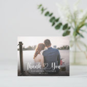 Einfache Minimalistische Elegante Foto Hochzeit Vi Postkarte (Stehend Vorderseite)