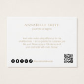 Einfache Minimalistische Elegante Moderne Goldbest (Rückseite)