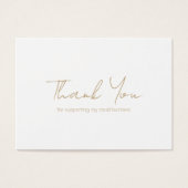 Einfache Minimalistische Elegante Moderne Goldbest (Vorderseite)