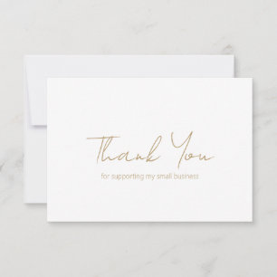 Einfache Minimalistische Elegante Modernes Gold Bu Dankeskarte