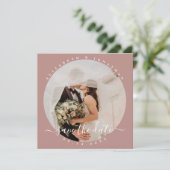 Einfache Minimalistische Elegante Paare Foto Hochz Save The Date (Stehend Vorderseite)