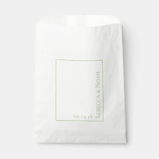 Einfache Minimalistische, elegante Sage Text Weddi Geschenktütchen