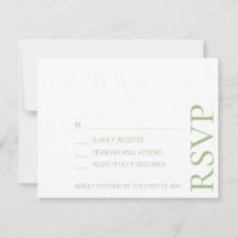Einfache Minimalistische, elegante Sage Text Weddi