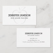 Einfache Minimalistische, elegante Schwarz-Weiß-Le Visitenkarte (Vorne/Hinten)