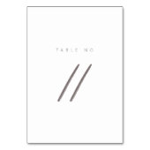 Einfache Minimalistische Elegante Tischnummer (Rückseite)