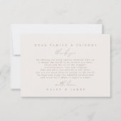 Einfache Minimalistische Elfenbeinhochzeit Dankesc Dankeskarte (Vorderseite)