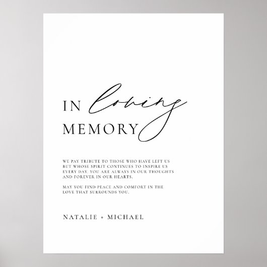 Einfache Minimalistische Erinnerungssignatur Poster (Vorne)