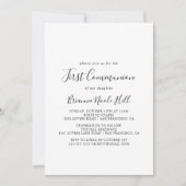 Einfache Minimalistische Erste Kommune Einladung (Vorderseite)