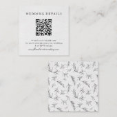 Einfache Minimalistische Eukalyptus-Hochzeit Begleitkarte (Vorne/Hinten)