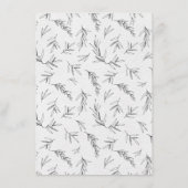 Einfache Minimalistische Eukalyptus-Hochzeit Begleitkarte (Rückseite)