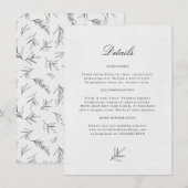 Einfache Minimalistische Eukalyptus-Hochzeit Begleitkarte (Vorne/Hinten)