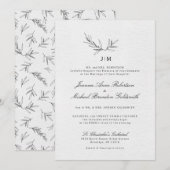 Einfache Minimalistische Eukalyptus-Hochzeit Einladung (Vorne/Hinten)