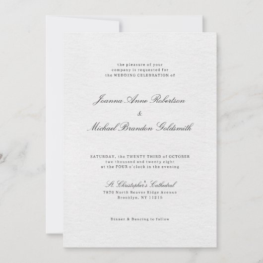 Einfache Minimalistische Eukalyptus-Hochzeit Einladung (Vorderseite)