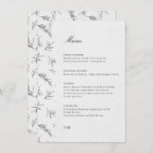 Einfache Minimalistische Eukalyptus-Hochzeit Menükarte (Vorne/Hinten)